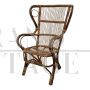 Design armchair in bamboo and rattan