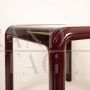 Orsay 54A table by Gae Aulenti for Knoll with glass top, burgundy color