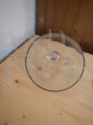 Vintage glass dome pastry stand, 1980s