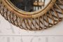 1960s woven wicker mirror