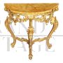 Antique Venetian Louis XVI style console in carved and gilded wood