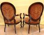 Pair of antique Louis Philippe rosewood armchairs, 1800s