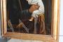 Antique painting depicting Saint Joseph with Child, oil on canvas from the 18th century