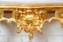 Antique Louis Philippe Neapolitan console in gilded and carved wood