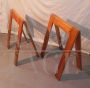 Pair of vintage 1970s freestanding trestles