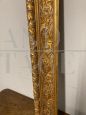 Antique rectangular gilded frame in pastille gold leaf, 19th century