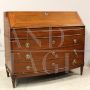 Antique Louis XVI bureau chest of drawers in walnut, Italy 18th century