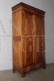 Antique Louis Philippe small wardrobe from 1850 in solid blond walnut