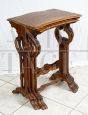 Set of antique inlaid nesting tables from the Napoleon III era