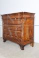 Antique carved chest of drawers from the Charles X era, Casal Monferrato 1820                            