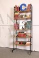 1960s modern vintage Swedish bookcase with 4 shelves, restored