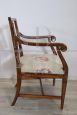 Antique Louis XVI era armchair in walnut, 18th century