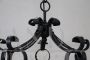 Antique style wrought iron chandelier with 5 lights