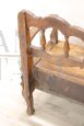 Majestic antique walnut bench from the 18th century