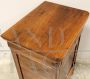 Antique Charles X capuchin bedside table in walnut, 19th century Italy