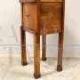 Antique Empire era bedside table in walnut, 19th century Italy