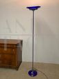 Pair of Jill floor lamps by Arteluce in blue Murano glass, 1980s