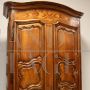 Antique Louis XV wardrobe or cupboard in inlaid walnut, 18th century