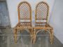 Pair of vintage 70s bamboo chairs