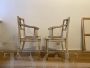 Pair of 18th century lacquered and gilded chairs with Vienna straw seats