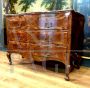 Chest of drawers of the 18th century from the Island of Malta with wavy sides and front