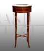 English liberty coffee table with glass top and sewing tools