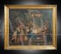 Antique painting with Nativity, oil on canvas of Italian manufacture