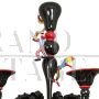 Artistic Murano glass chandelier with carnival characters