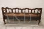 Majestic antique walnut bench from the 18th century