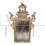 Large Venetian Louis XV style mirror in carved and gilded wood