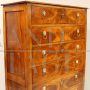 Antique Empire tallboy chest of drawers in walnut from the 19th century