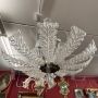 1930s art deco Barovier chandelier in Murano glass