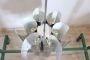 Space Age chandelier with 6 lights in steel, 1970s