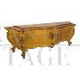 19th century French style low console in gilded wood