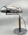 Italian chromed brass ministerial table lamp