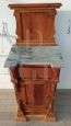 Pair of antique bedside tables from the late 19th century with gray marble top