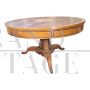 Round table in antique Empire style in thuja briar