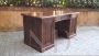 Antique Lombard desk with briar top