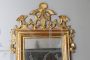 Antique mirror from the mid-18th century, carved and gilded with pure gold