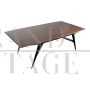 80s - 90s dining table with makassar top