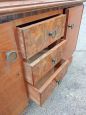 Pair of Art Deco sideboards in solid walnut and briar