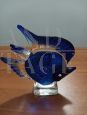 Blue Murano glass fish sculpture attr. Cenedese