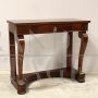 Antique console from the Charles X era in walnut, 19th century Italy