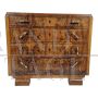 Art deco chest of drawers in walnut briar with four drawers