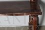 Antique 18th century bench in walnut with turned columns