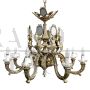 Antique Empire style gilded bronze chandelier, early 1900s