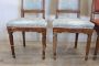 Set of 4 antique Louis XVI chairs in carved walnut