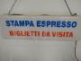 Italian vintage illuminated sign with Espresso Print Business Cards, 1970s