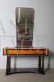 Art déco dressing table console with mirror from 1940s