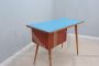 Mid-century desk with light blue formica top, Italy 1960s